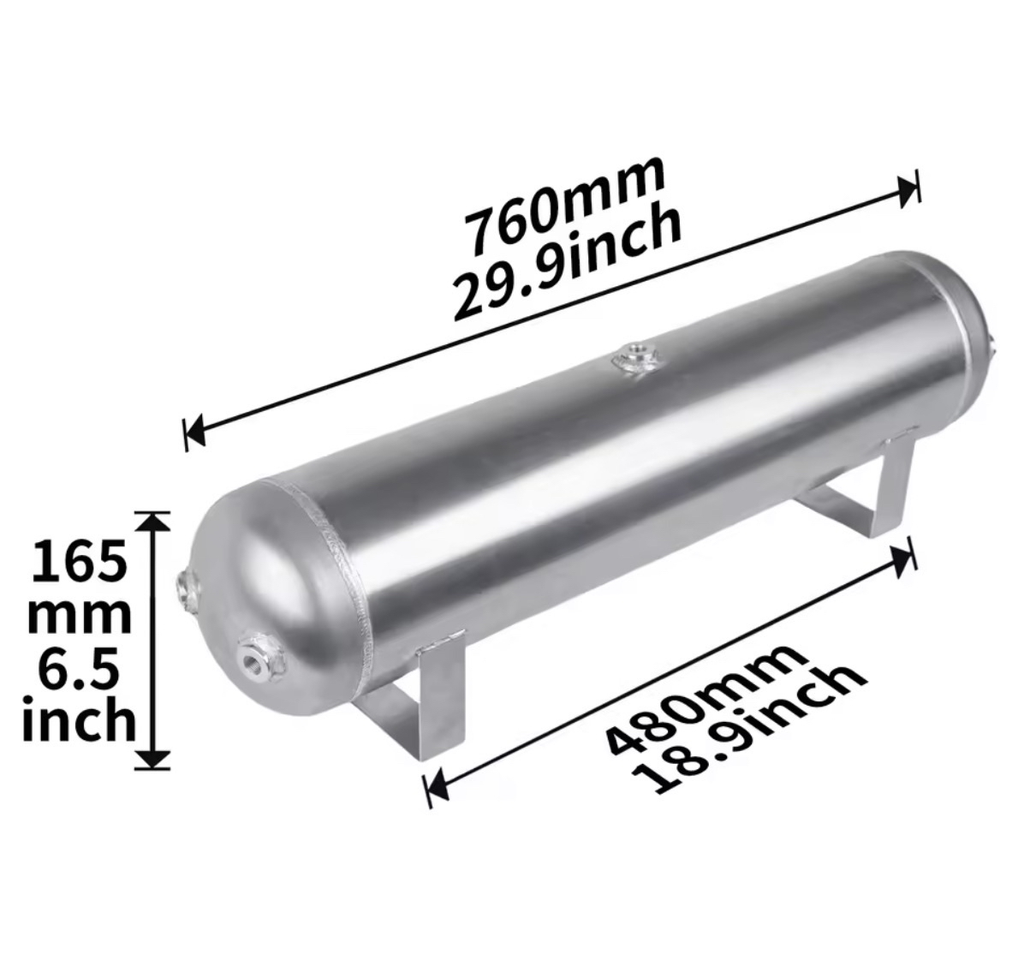 5 GALLON 6 PORT TANK 1/4" AIRMEXT/AIRRIDE