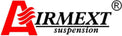 Airmext suspension logo with a red and black design